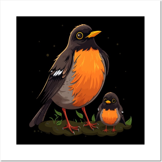 American Robin Fathers Day Wall Art by JH Mart